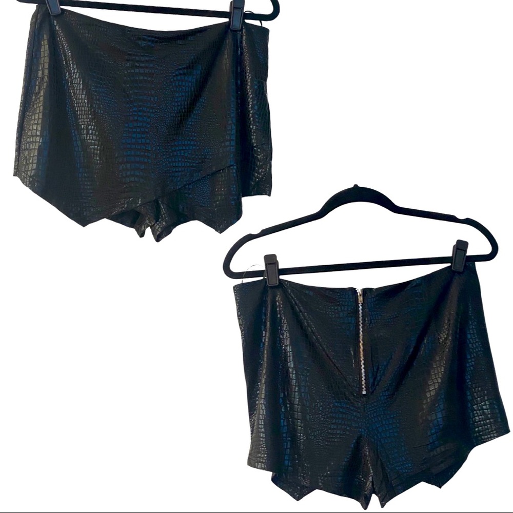 SHEIN faux croc skirt.